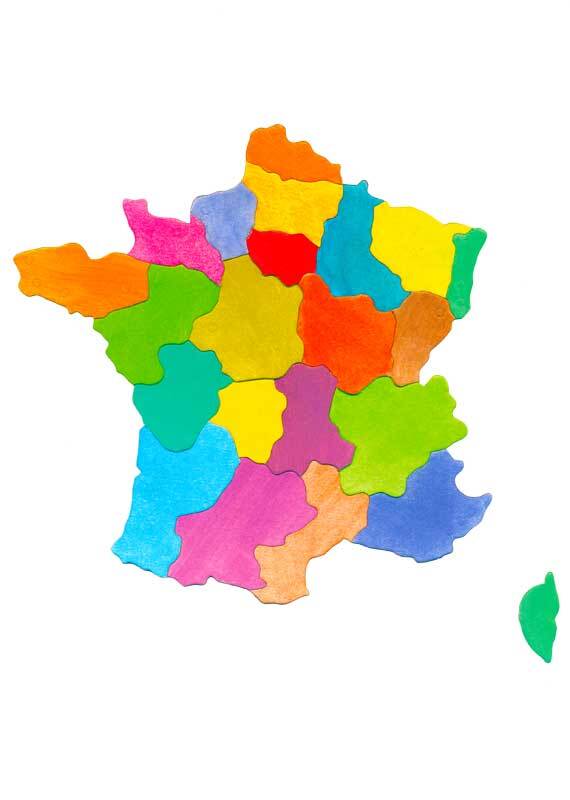 Mevrouw Handel Vorige Puzzel karton Frankrijk regio's online kopen | Aduis