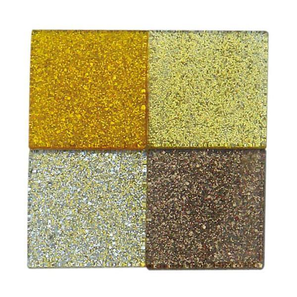Moza&#xEF;ek glitter mix - 10 x 10 mm, bruin