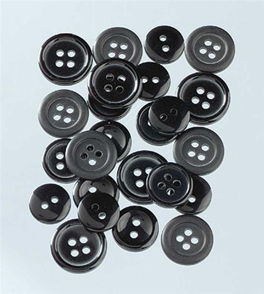 Knopen Ø 10 - 15 mm, zwart